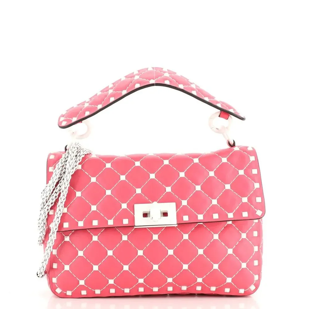 Valentino Garavani Rockstud Spike #59650V88B Pink Handbag - Picture 2 of 14